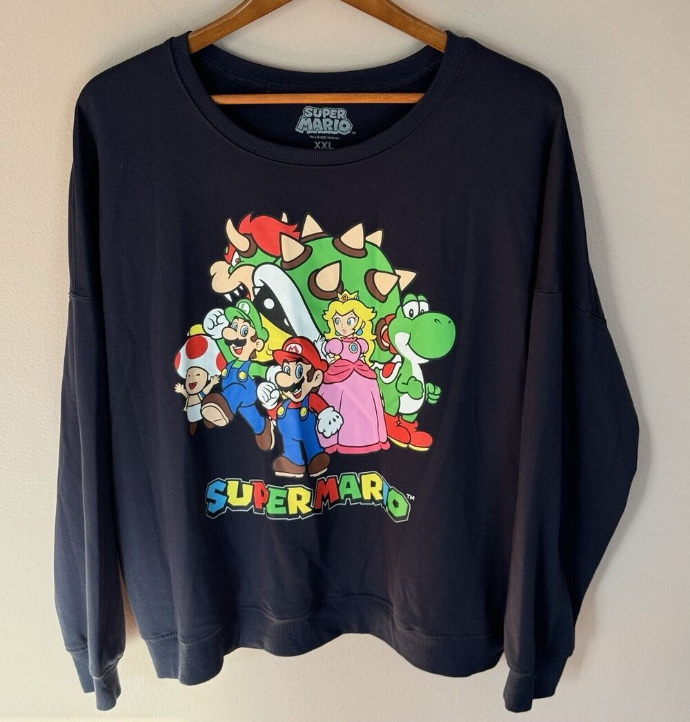 Super Mario XXL Long Sleeve Shirt Blue